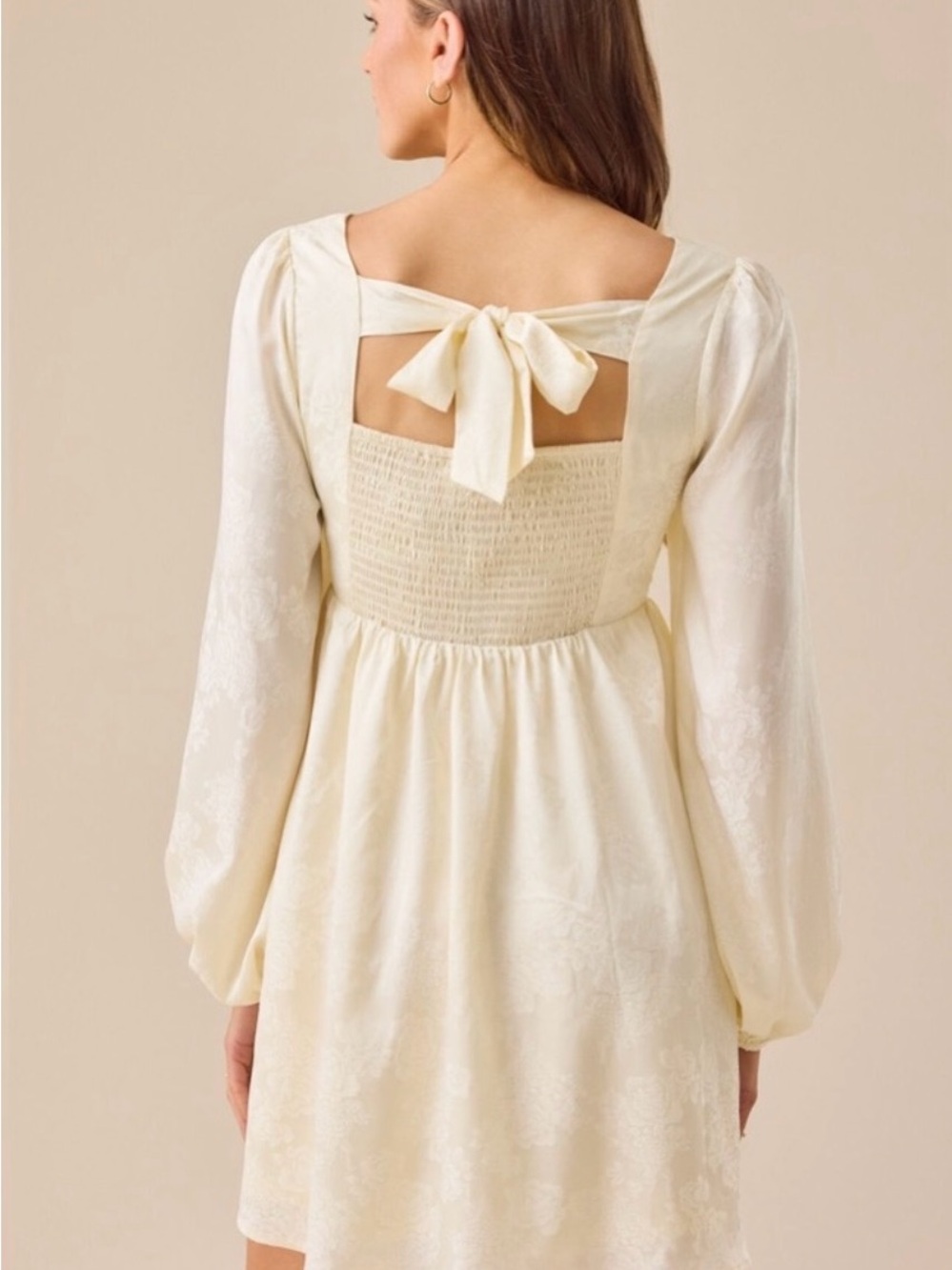 Altar’d State Alexa Ivory Floral Long Sleeve Mini Dress Size XS - Picture 6 of 8
